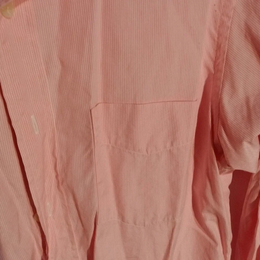 Mens J. CREW PINK STRIPE Cotton BUTTON DOWN SIZE M 15-15 1/2
